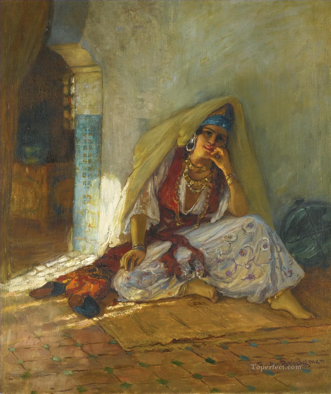 PENSIVE MOMENTS Frederick Arthur Bridgman Arab Oil Paintings